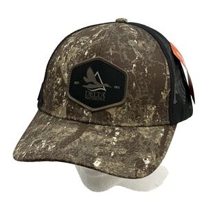 New Delta Waterfowl Camo Trucker Cap Snapback Hat Duck Hunter Organization Green